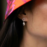 CLEO Drop on Circle Ohrringe – silber