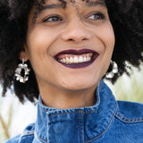 FRIDA FLOWER BOMB OHRRINGE - silber