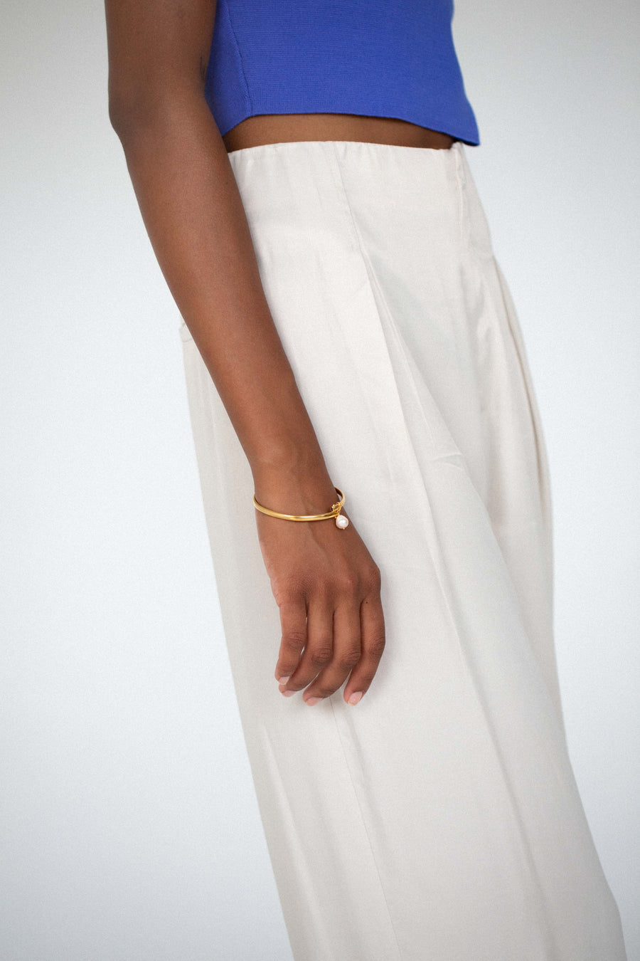 SAMSA Golden Single Pearl Bracelet