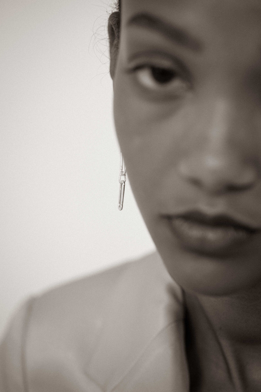 SAMSA Silver Chain Earrings