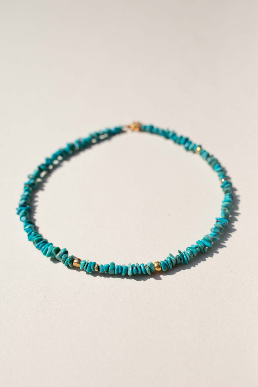 RA NECKLACE WITH TURQUOISE gold