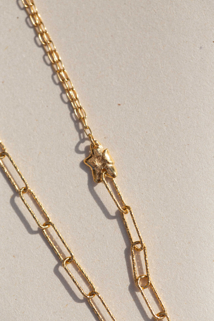SAMSA Golden Pearl Necklace