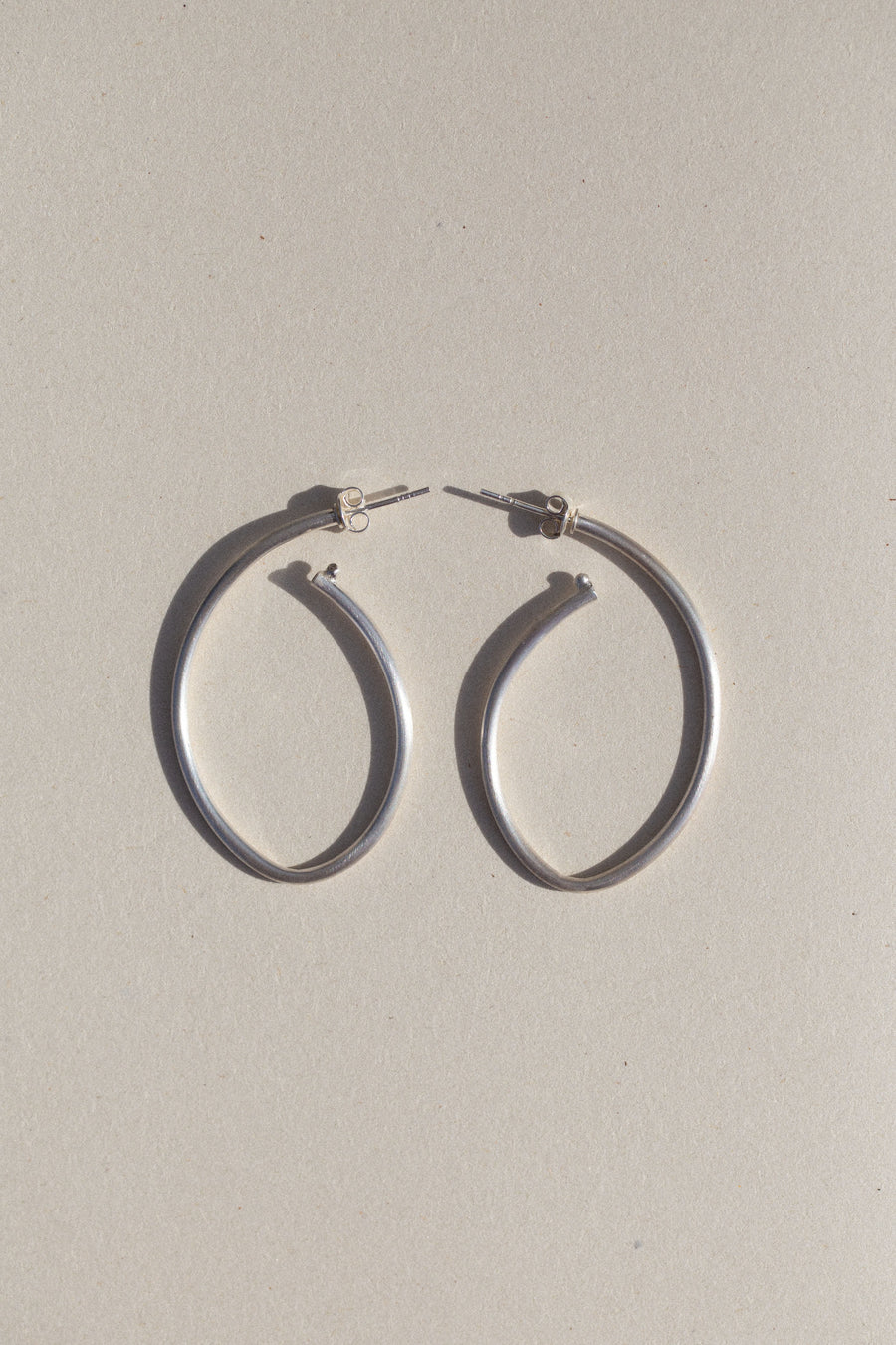 SAMSA Silver Ellipse Earrings
